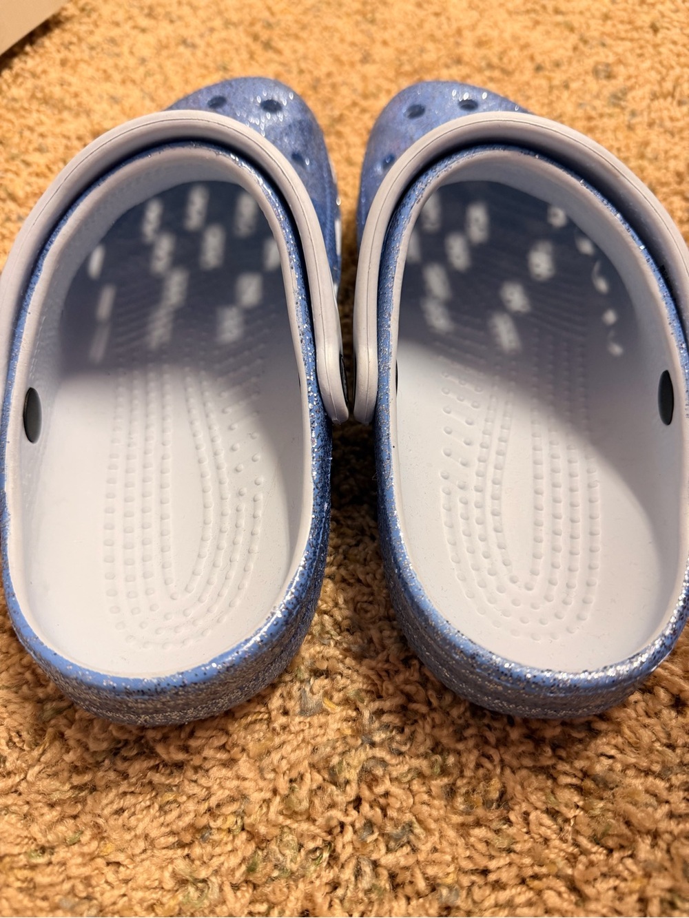 Crocs Classic Glitter Clogs in Light Blue - Picture 3 of 5